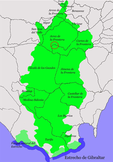 El Marrufo-La Sauceda dentro del Parque Natural de Los Alcornocales