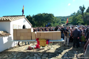 Momento del homenaje