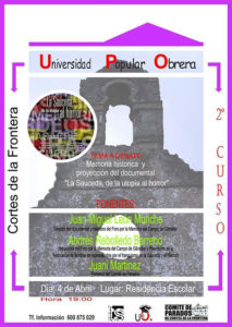 Cartel de la proyección en Cortes de la Frontera